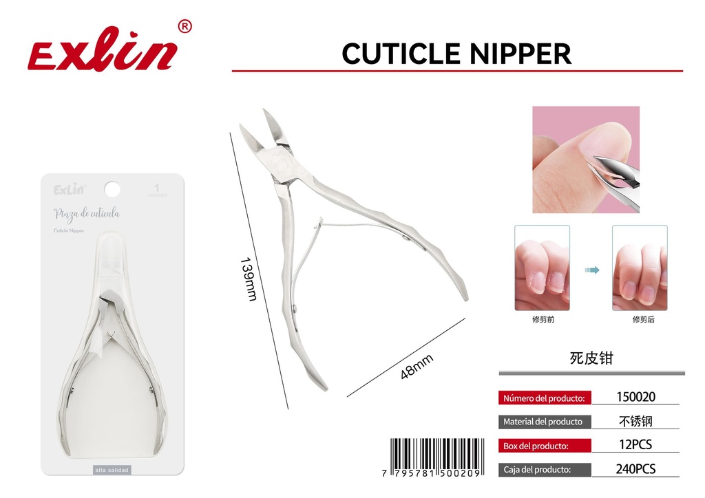 [150020] QZ-F035-1 Cuticle Tweezers