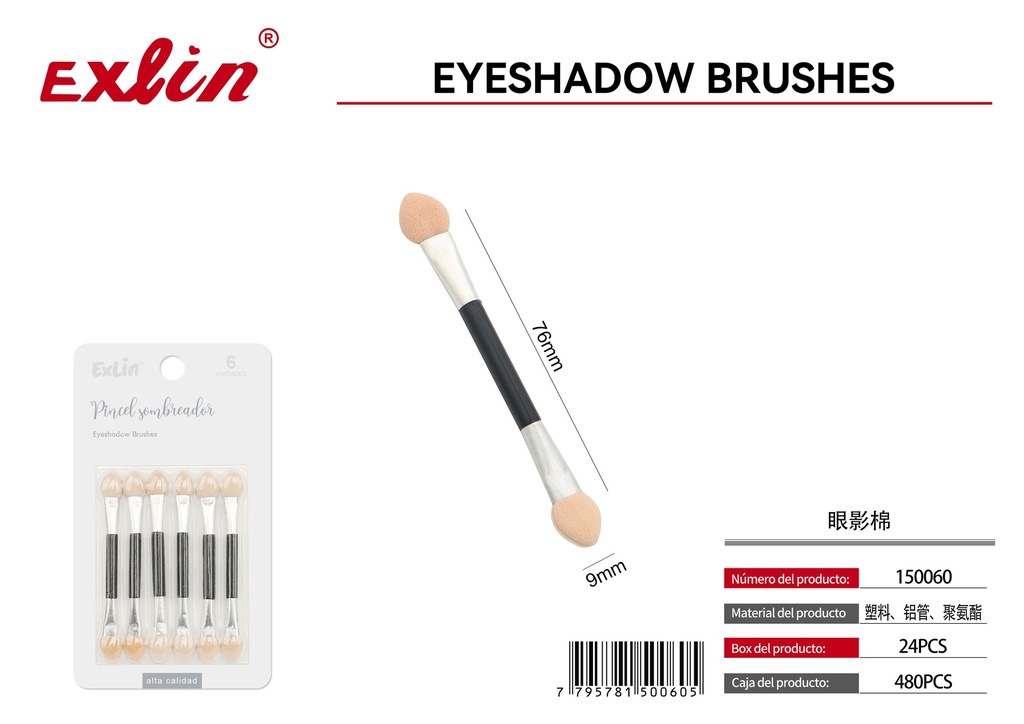 QZ-Q017-6PC Brocha para sombras