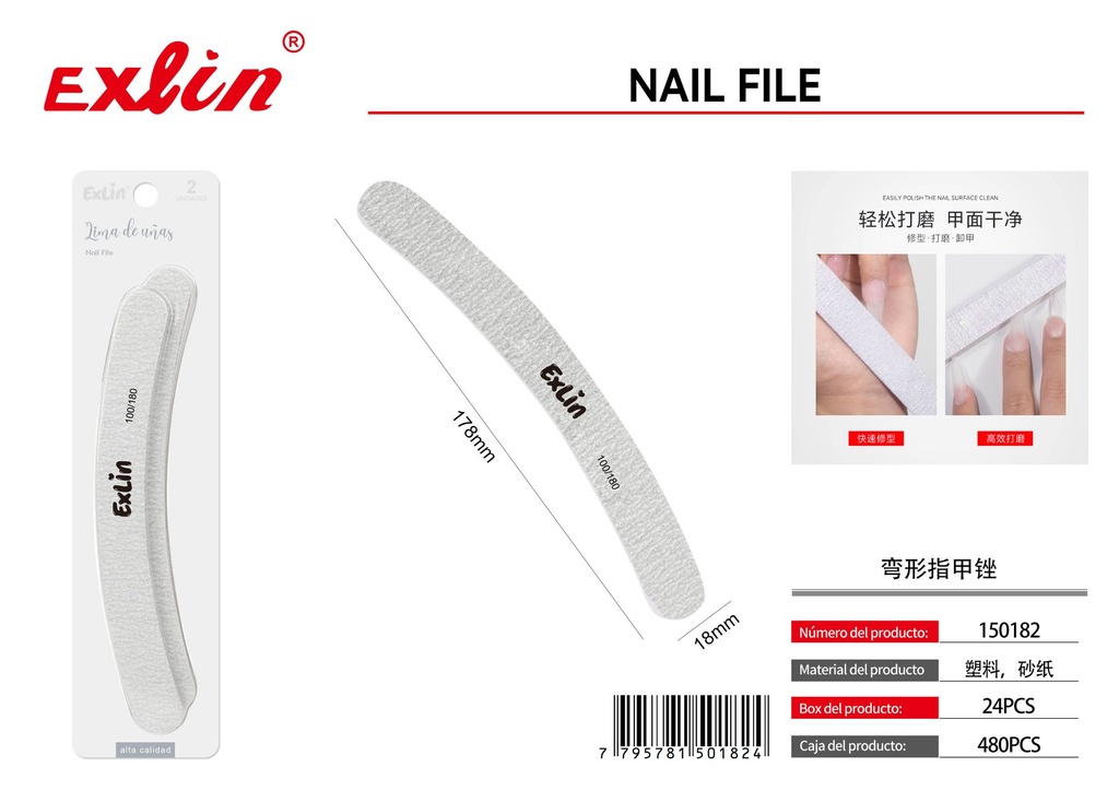 QZ-J045-2PC Lima de uñas