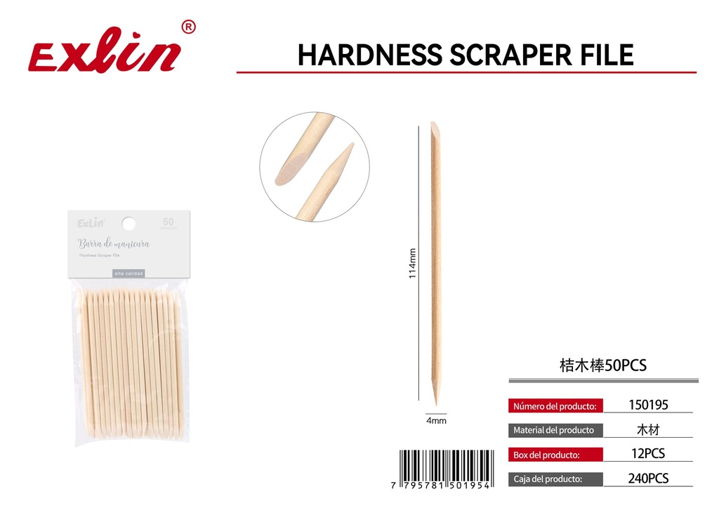 [150195] QZ-J119-50PC Manicure Bar(114mm)