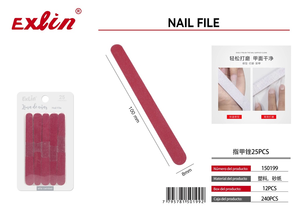 [150199] QZ-J136-25PC Nail File