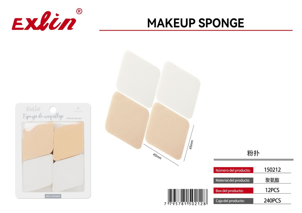 [150212] QZ-M001-4PC Makeup Sponge