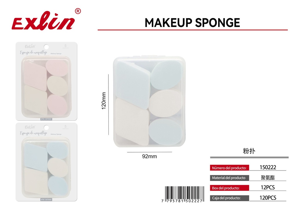 [150222] QZ-M028-6 Makeup Sponge