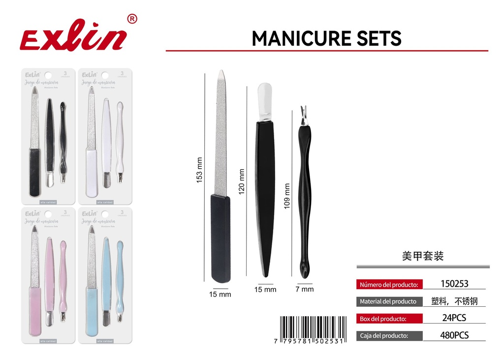 [150253] QZ-N047-3T Juego de manicura