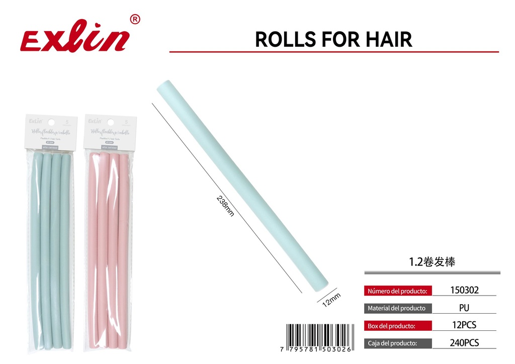 [150302] QZ-U071-5PC1.2 Rulos para el cabello