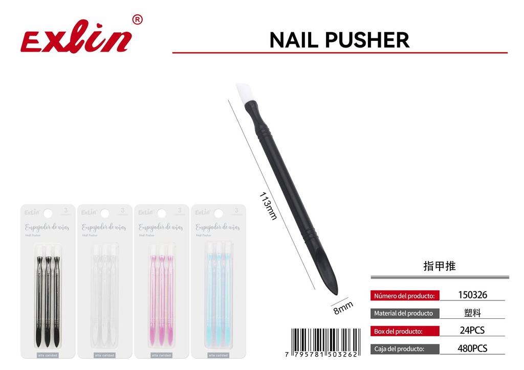 [150326] QZ-X041-3PC Cuticle Pusher