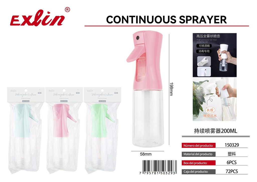 [150329] QZ-Y258-200ML Continuous Sprayer 200ml