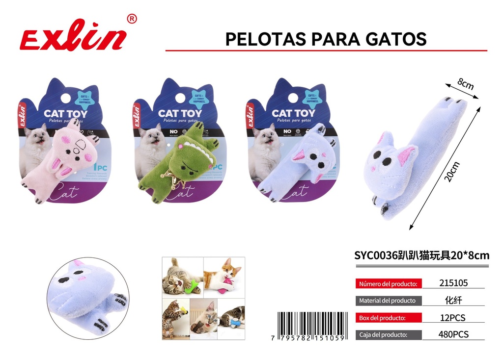 [215105] SYC0036趴趴猫玩具20*8cm