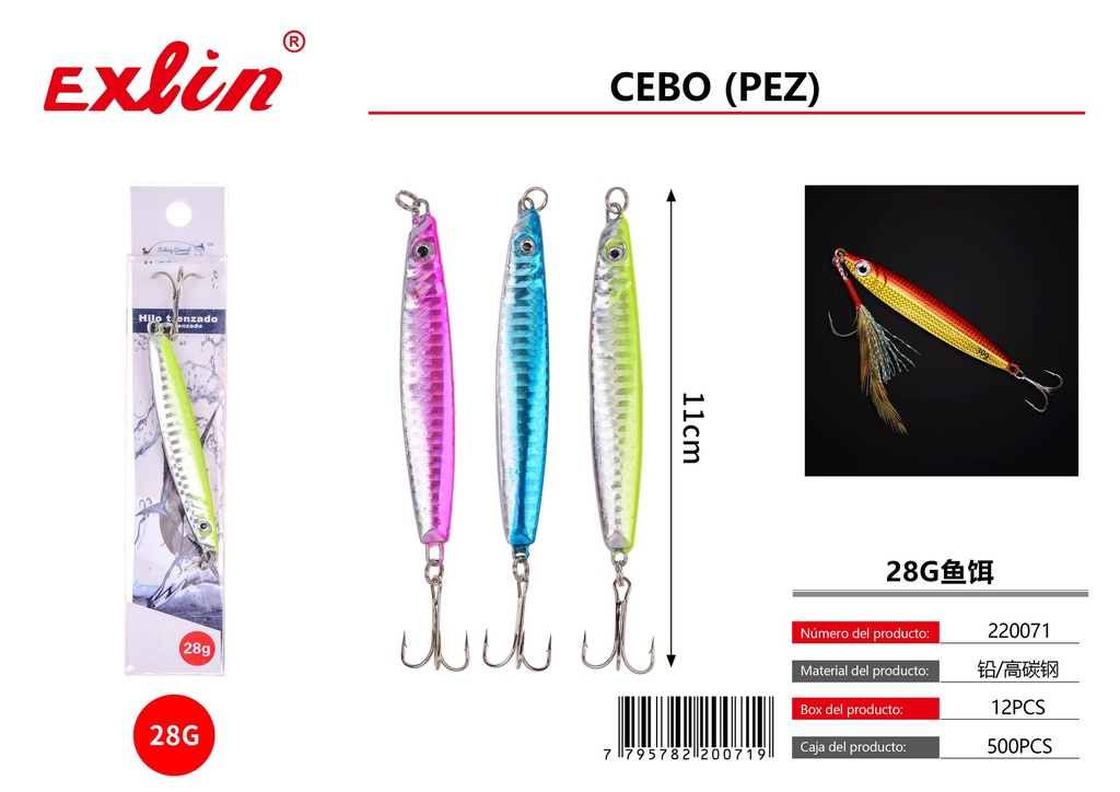 cebo de placa de hierro