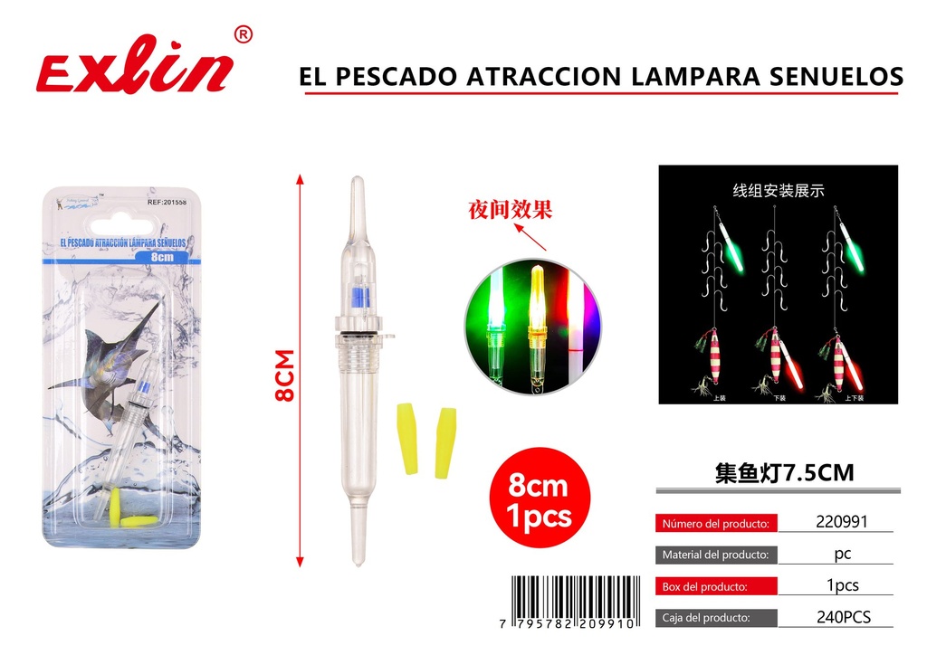 [220991] Bastones de luz brillante para pescar de noche