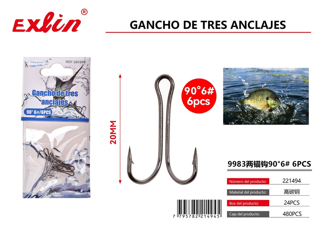 [221494] Double Tip Fishing Hook