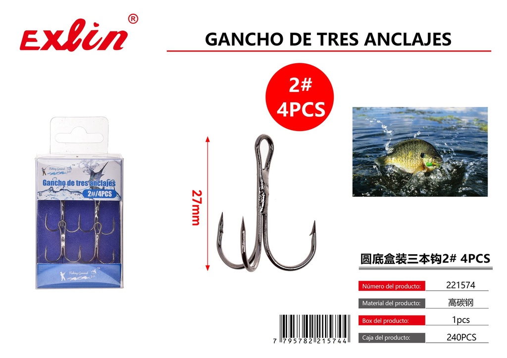 4-point fishing hook