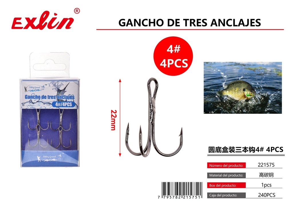 [221575] 4-point fishing hook