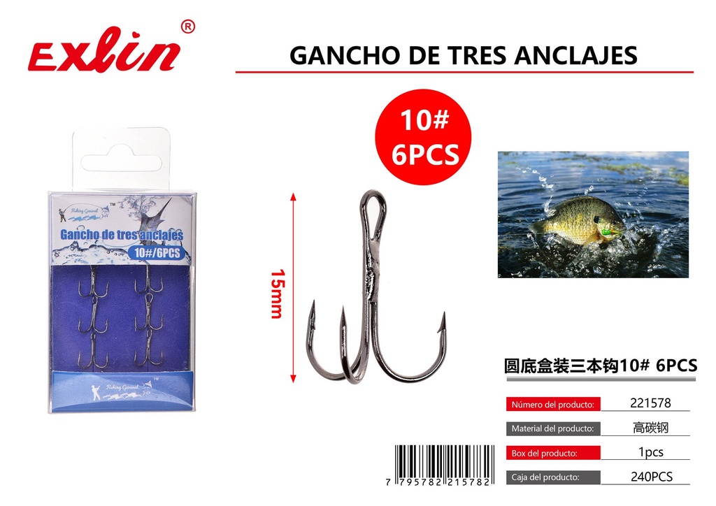 4-point fishing hook