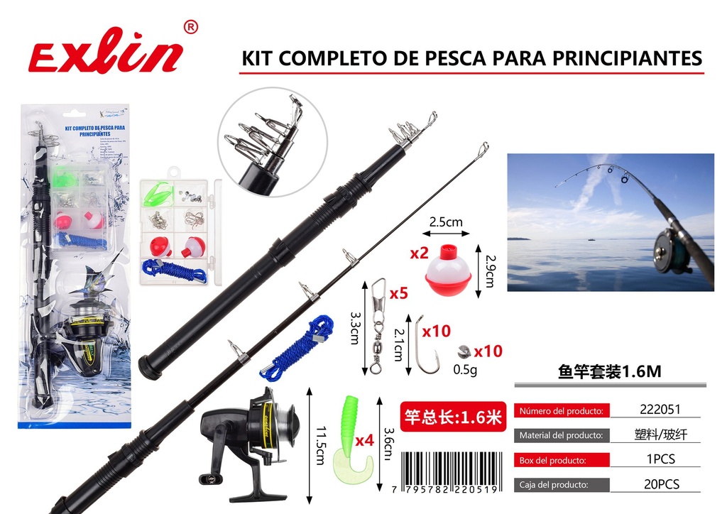 [222051] Kit completo de pesca para principiantes