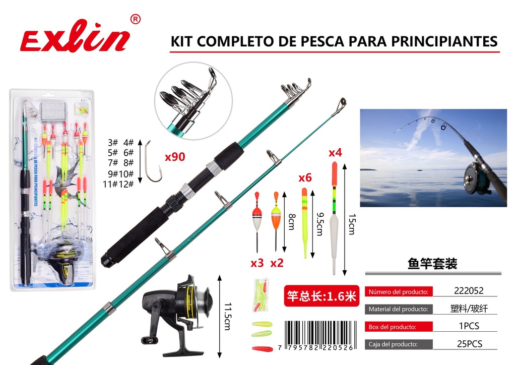 [222052] Kit completo de pesca para principiantes