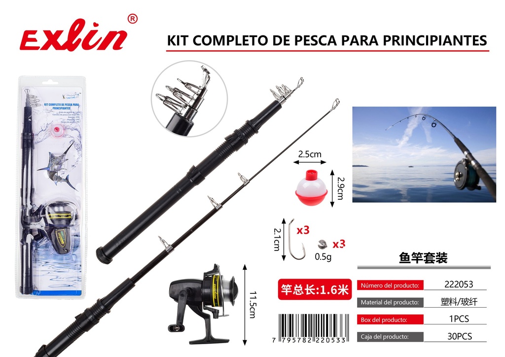 [222053] Kit completo de pesca para principiantes