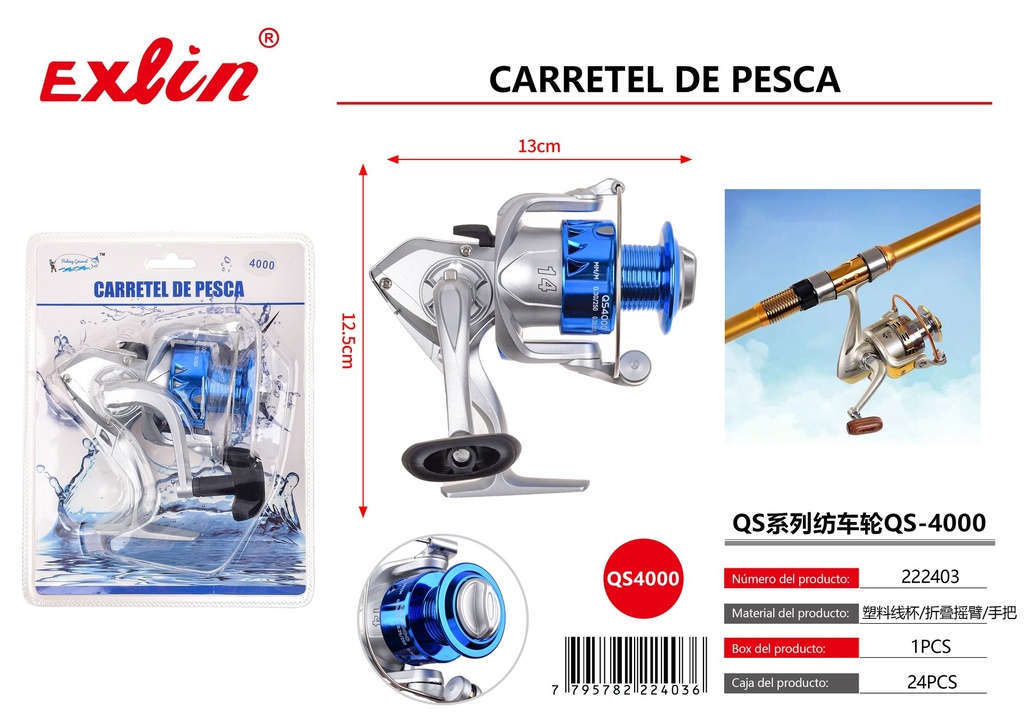 Carretel para pesca