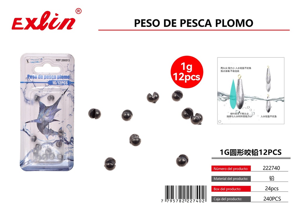 Cable de mordida redondo 1G 12PCS
