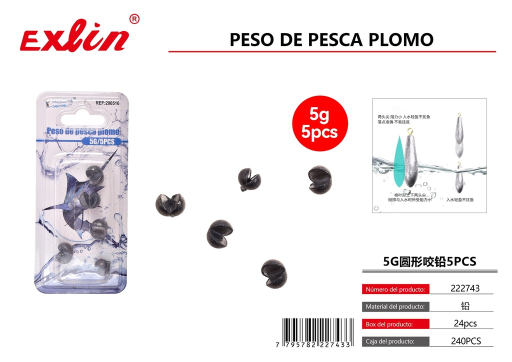 [222743] Cable de mordida redondo 5G 5PCS