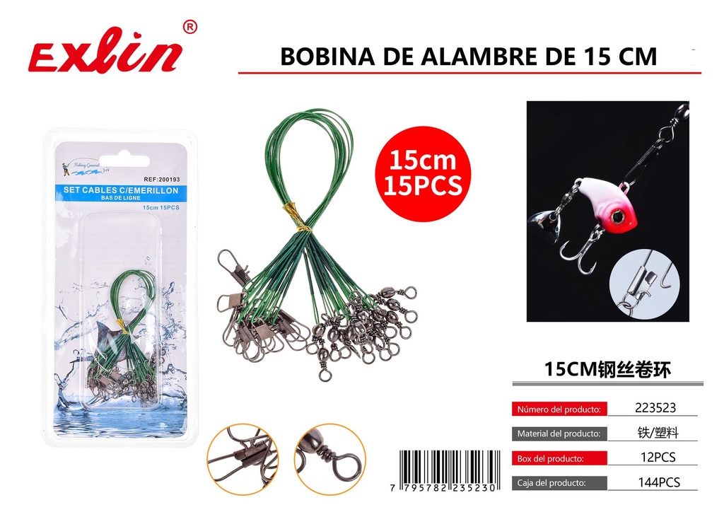 [223523] bobina de alambre de 15 cm