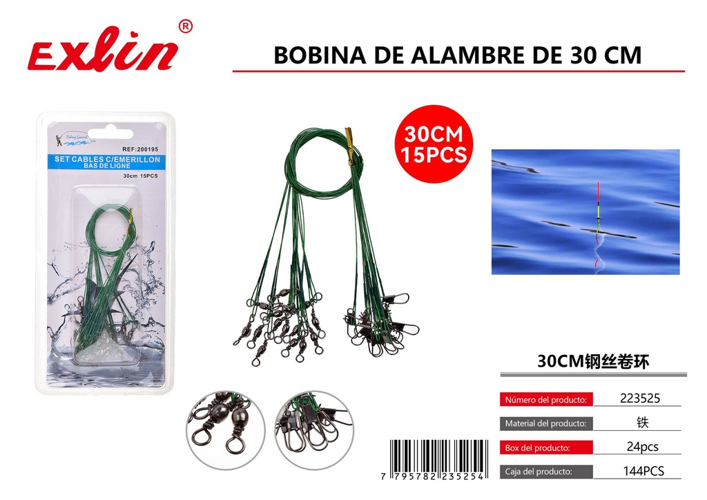 [223525] bobina de alambre de 30 cm