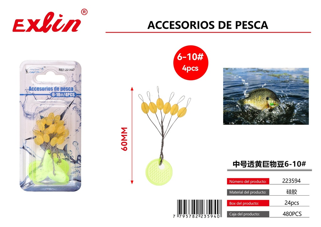 [223594] Medium Translucent Yellow Giant Bean 6-10#