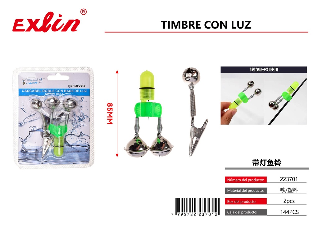 [223701] campana de pescado con luz