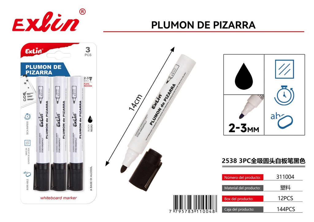 [311004] PLUMON DE PIZARRA NEGRO