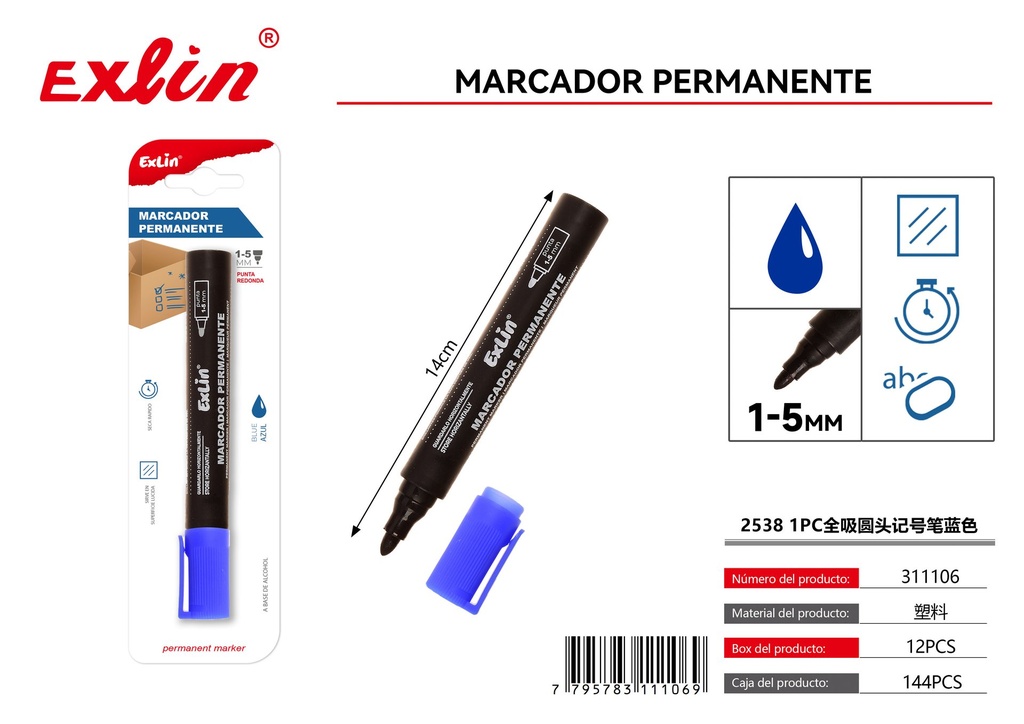 [311106] BLUE PERMANENT MARKER
