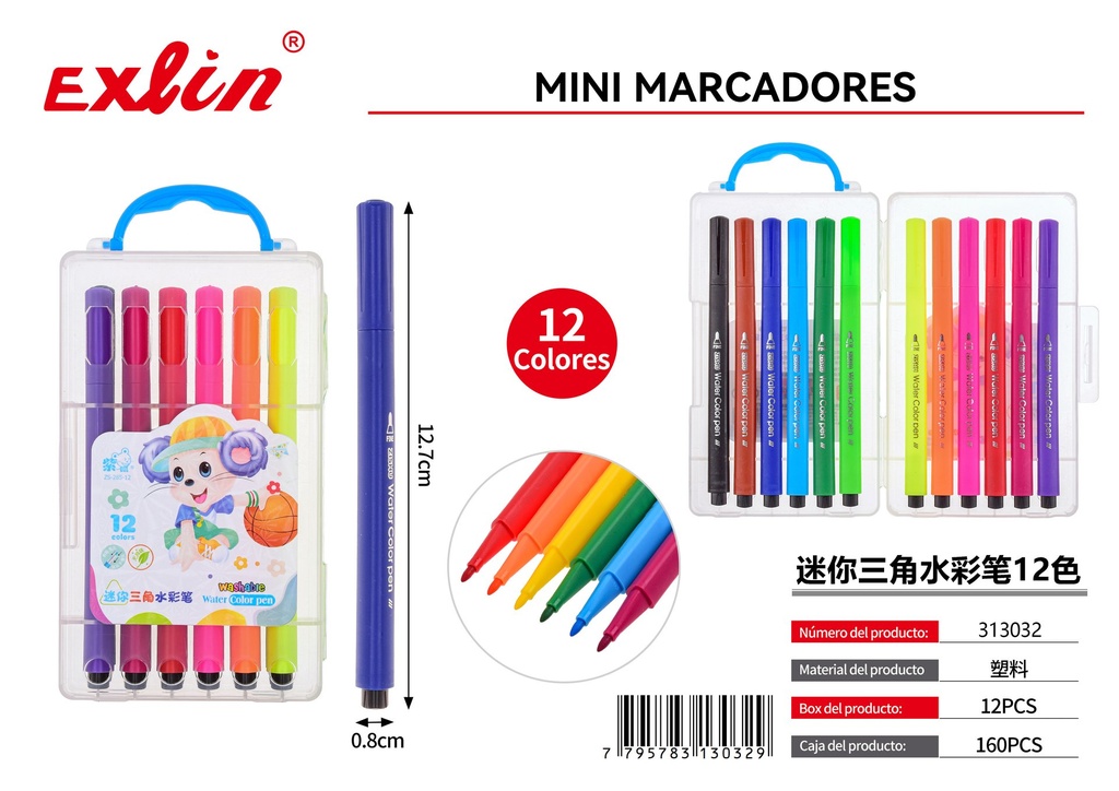 [313032] Mini lápiz de acuarela triangular