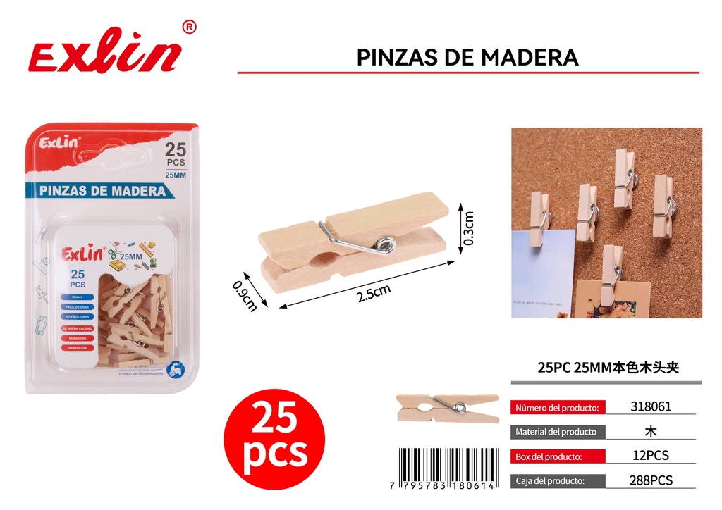 [318061] PINZAS DE MADERA