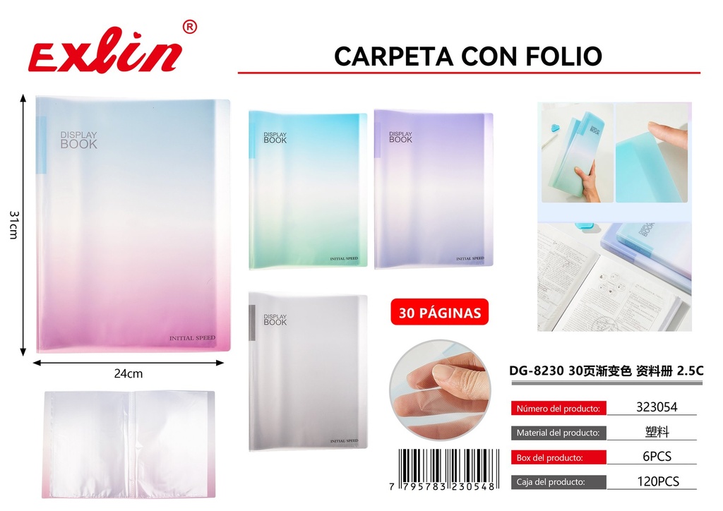 Carpeta con folio