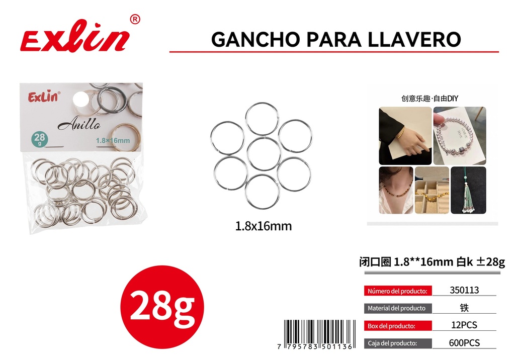 [350113] Gancho para llavero