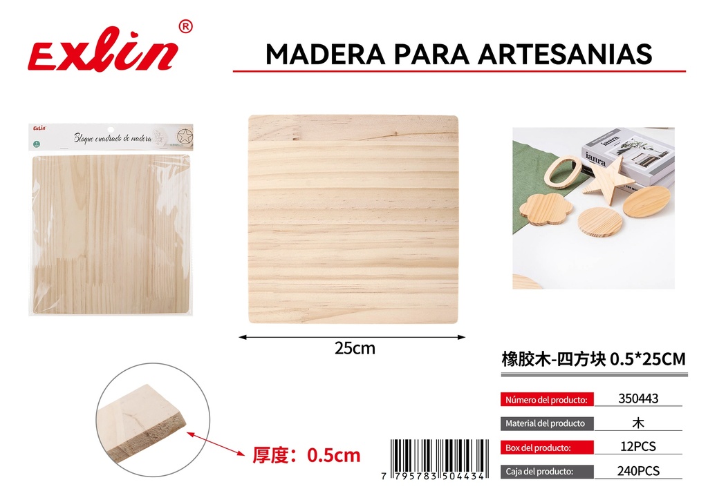 Madera para artesanias