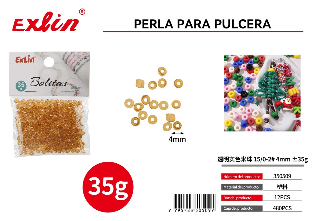 Perla para pulcera
