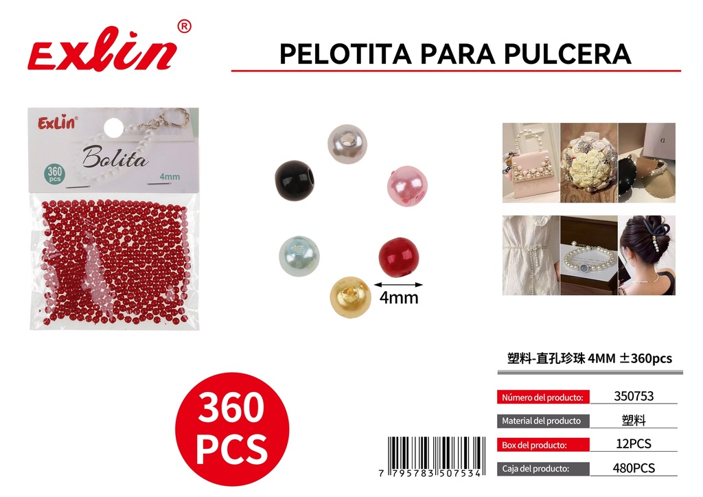 [350753] 塑料-直孔珍珠 4MM ±360pcs