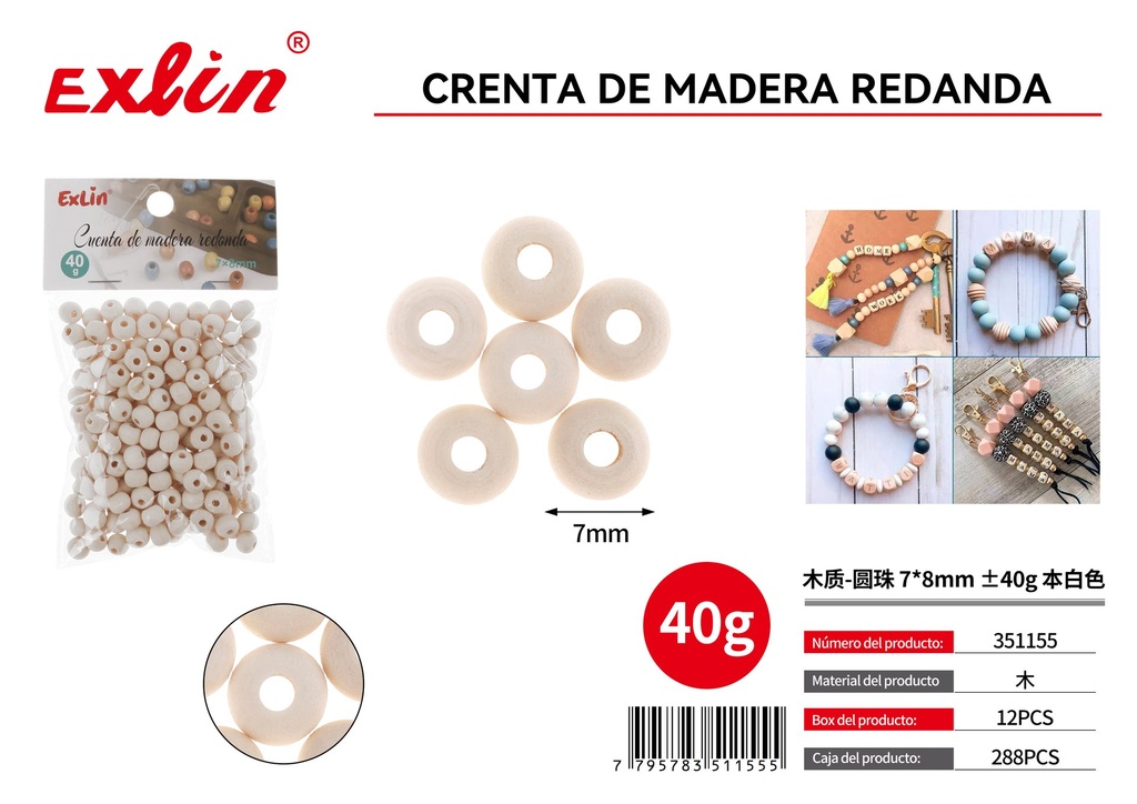 [351155] CUENTAS DE MADERA