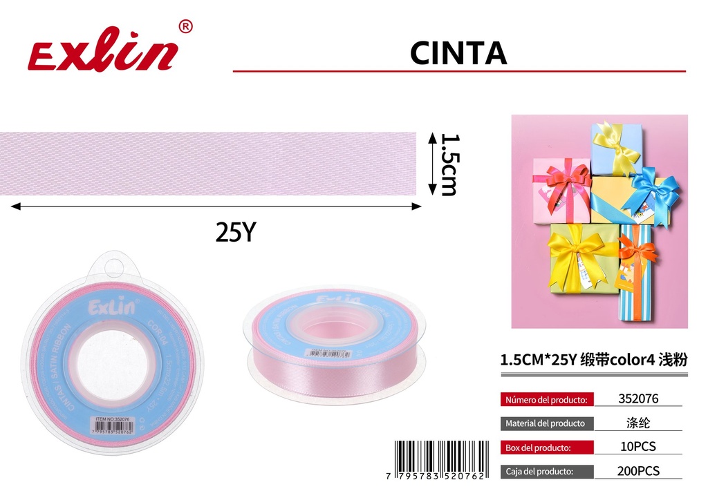 [352076] 1.5CM*25Y Cinta de regalo