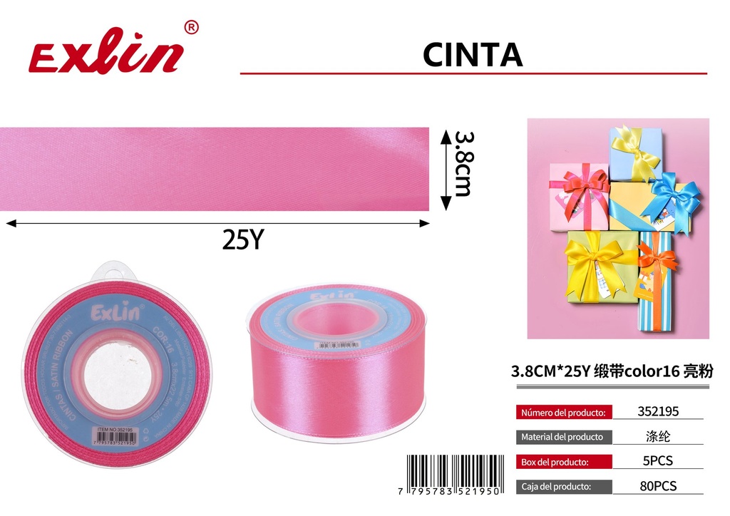 3.8CM*25Y Gift Ribbon