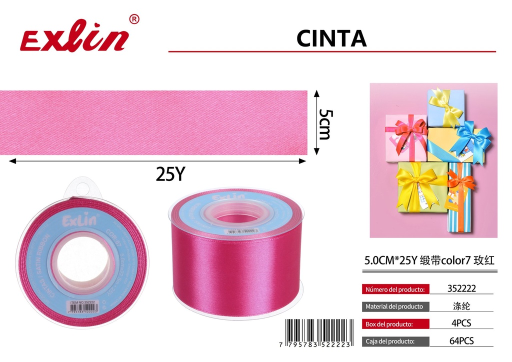 [352222] 5.0CM*25Y Cinta de regalo