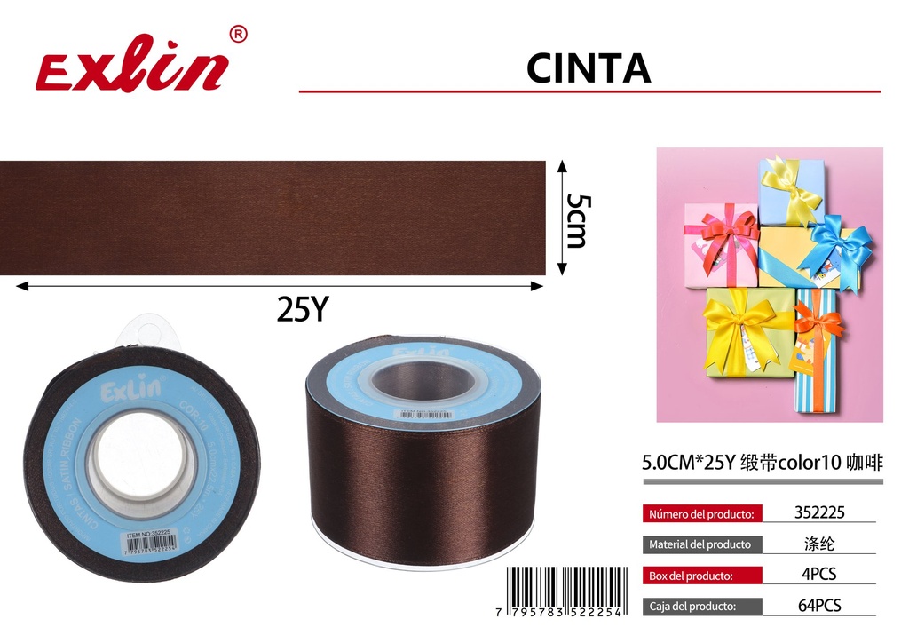 [352225] 5.0CM*25Y Gift Ribbon