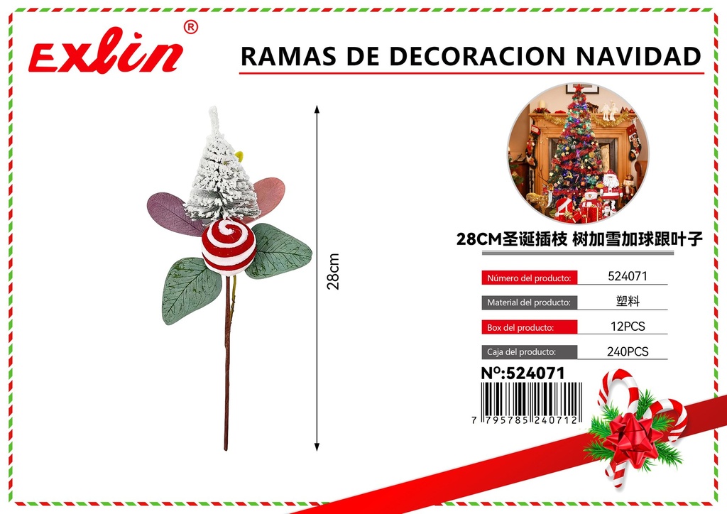 RAMAS DE DECORACION NAVIDAD
