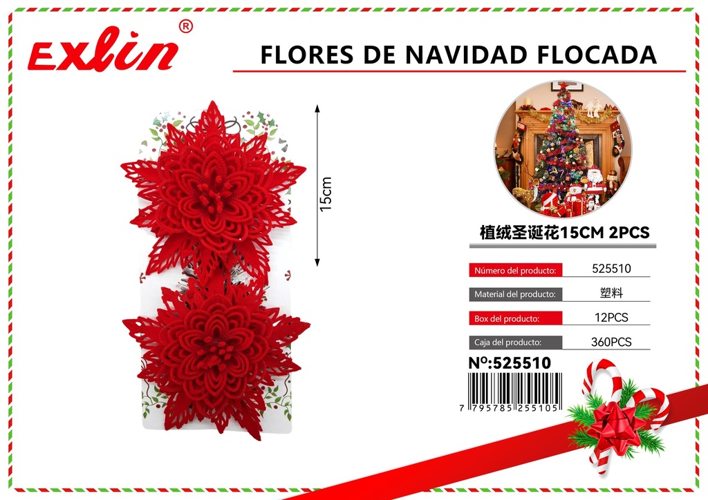 FLORES DE NAVIDAD flocada