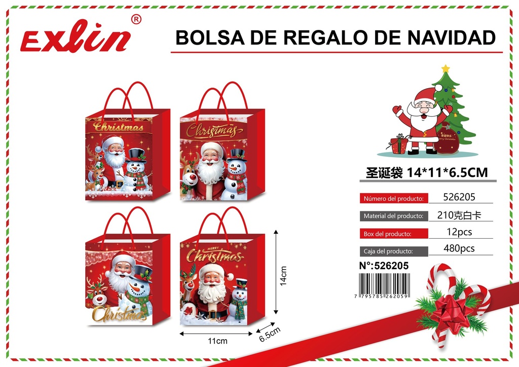 [526205] BOLSA DE REGALO DE NAVIDAD