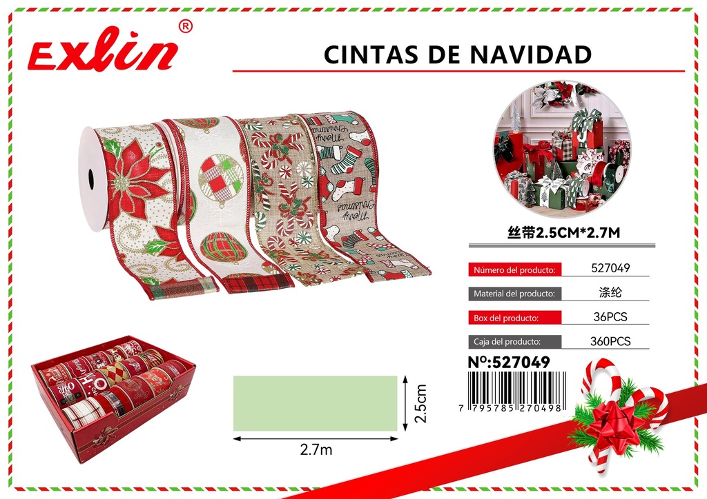 [527049] CINTAS DE NAVIDAD