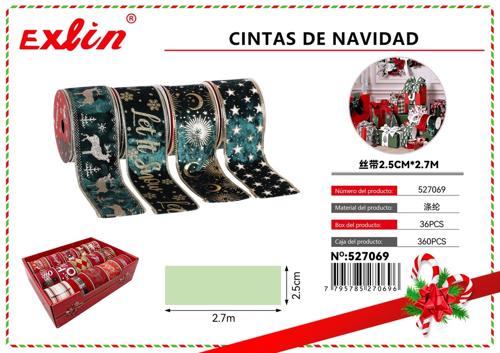 [527069] CINTAS DE NAVIDAD