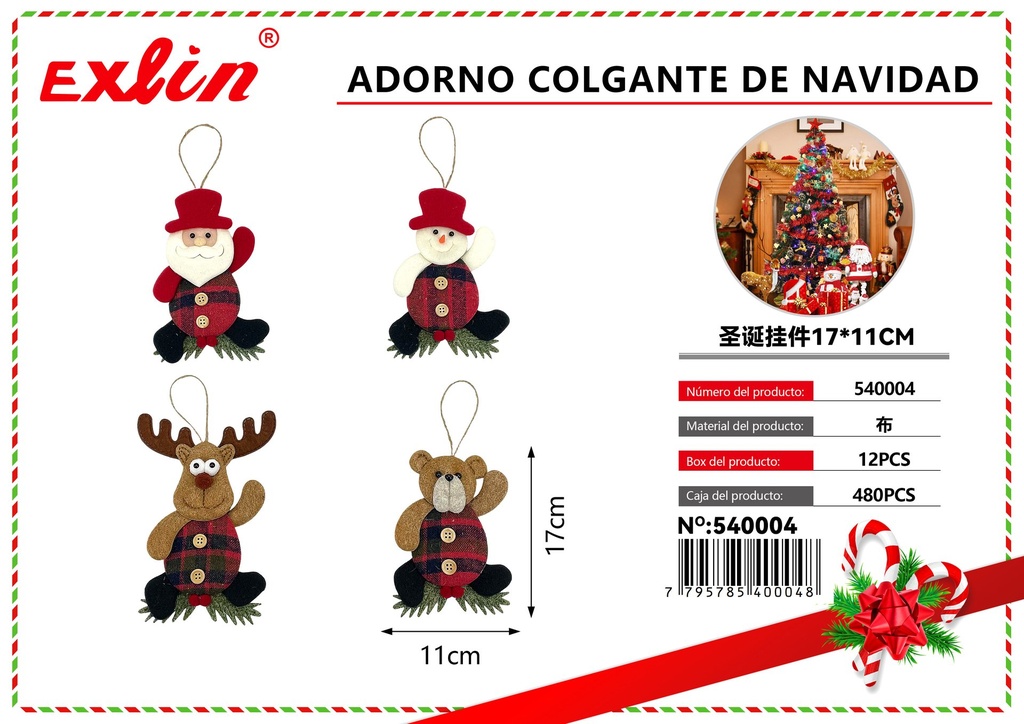 [540004] ADORNO COLGANTE DE NAVIDAD