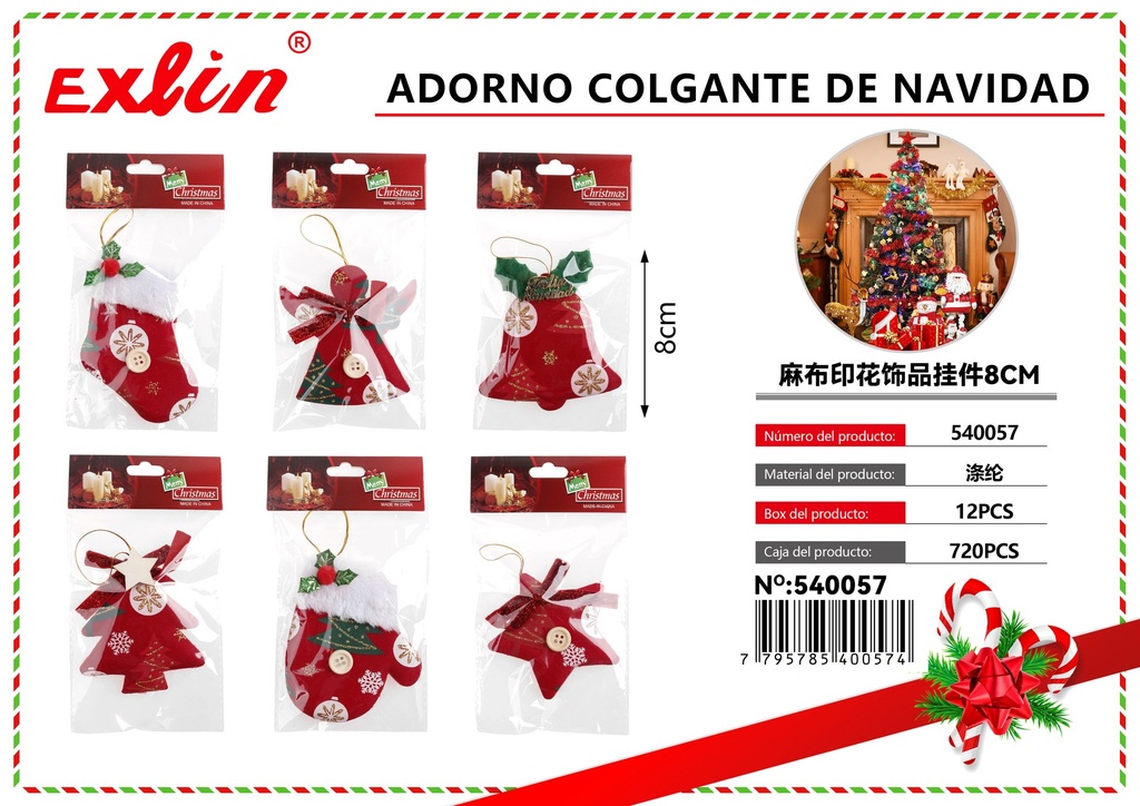[540057] ADORNO COLGANTE DE NAVIDAD