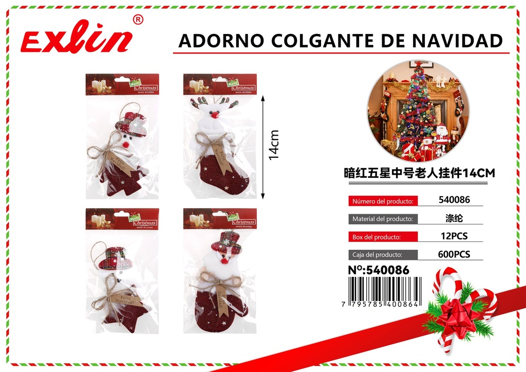 [540086] ADORNO COLGANTE DE NAVIDAD